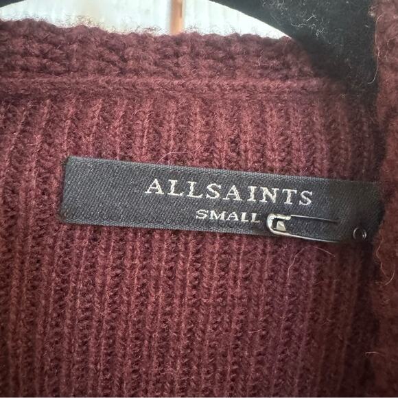 AllSaints Hettie Women’s Wool & Cashmere Blend Turtleneck Collared Sweater Sz S - Picture 5 of 7